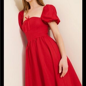 Reformation Scarlet Marella Puff Sleeve Dress